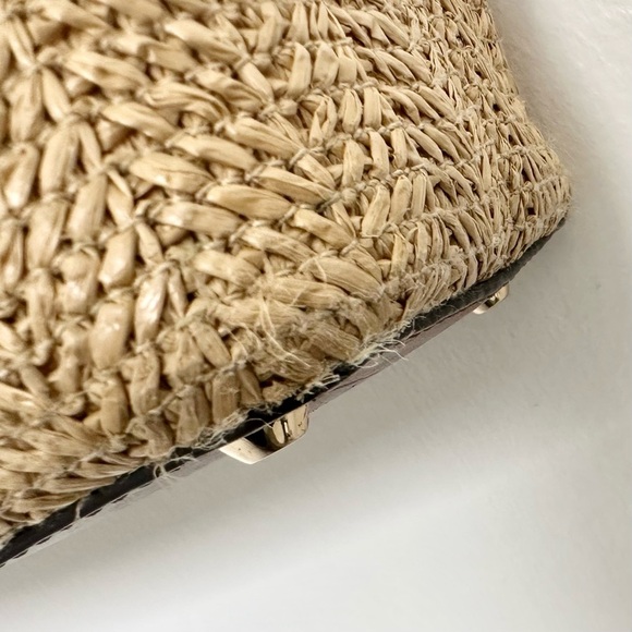 MICHAEL Michael Kors Rosalie East West Straw Tote w/Leather Trim GUC - Picture 8 of 16